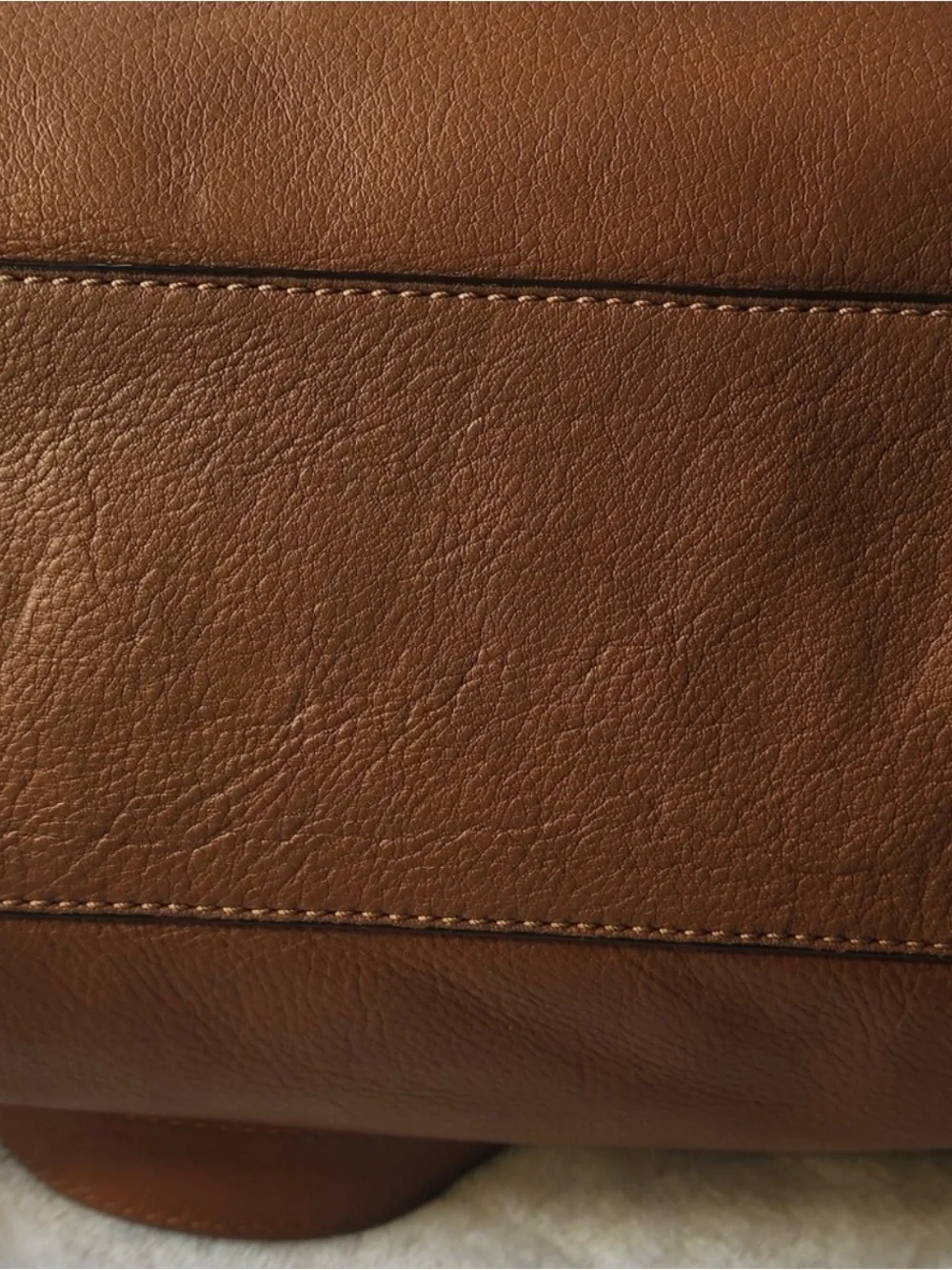 Michael Kors Cognac Leather Hamilton Satchel Shoulder Bag in EUC Gold HW Buckle